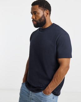 Jack &amp; Jones Leo Textured T-Shirt - Navy