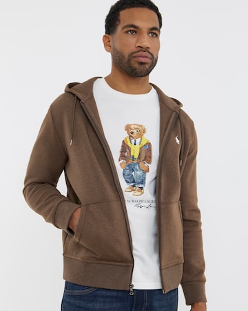 Polo Ralph Lauren Zip Through Hoodie - Brown Heather
