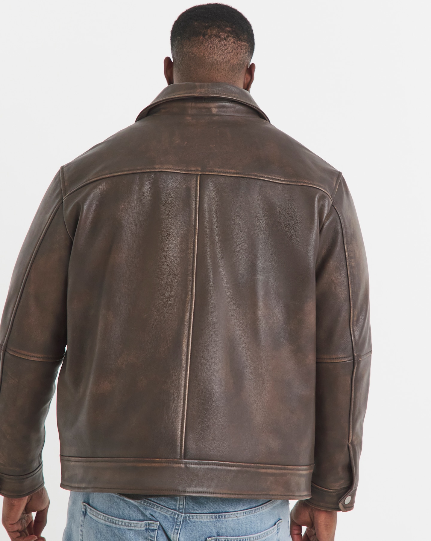 ジャケット・アウター OHOTORO Balmacaan Leather Jacket brown OHOTORO Balmacaan Leather Jacket brown