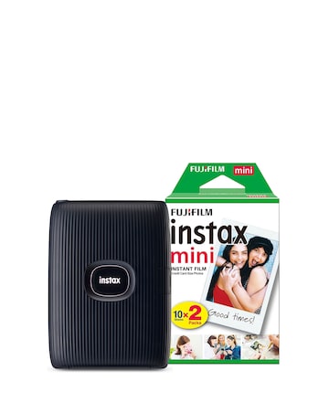 Fujifilm Instax Mini Link 2 Photo Printer with 20 Shot Film Pack - Space Blue