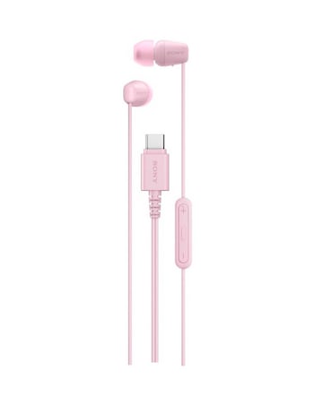 SONY IER-EX15C USB-C Wired Earphones - Pink