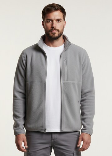 Microfleece Full Zip Jacket-Grey