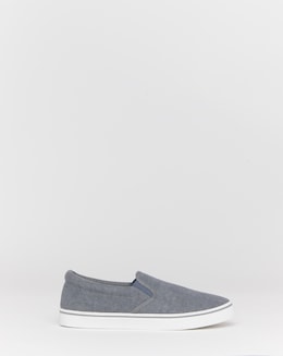 Basic Slip on Pump Wide Fit - Denim