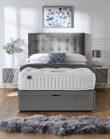 Silentnight 4000 Mirapocket Memory Half Ottoman Divanset & Headboard