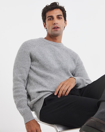 Cotton Twist Crew Neck Knitted Jumper