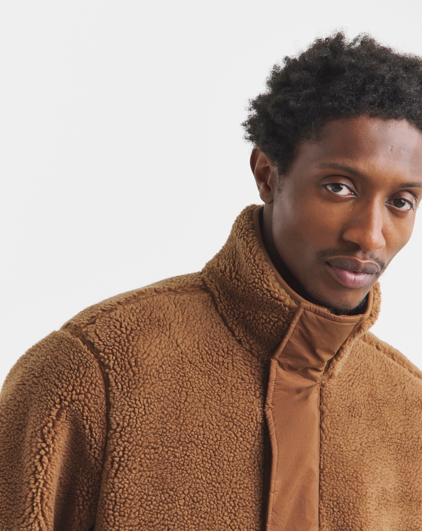 Tommy Jeans Mix Teddy Jacket - Brown | Jacamo