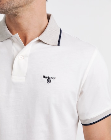 Barbour Short Sleeve Cornsay Jersey Polo Shirt - White