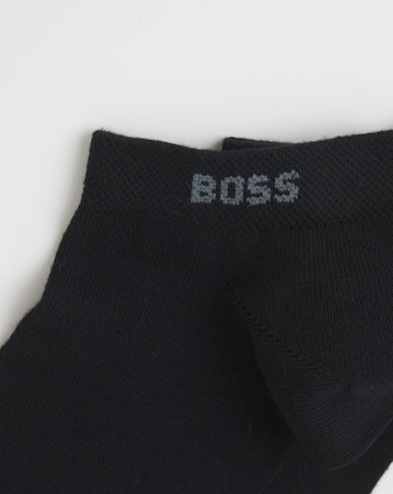 BOSS 3 Pack Bamboo Logo Trainer Sock - Black