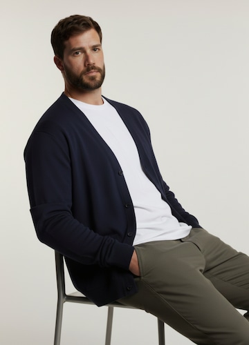 Jersey Cardigan - Navy