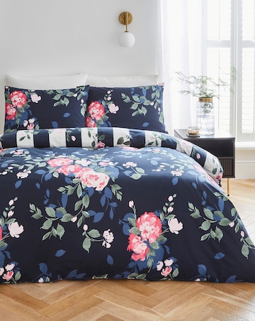 Joanna Hope Ascott Floral Stripe Reversible Duvet Cover Set