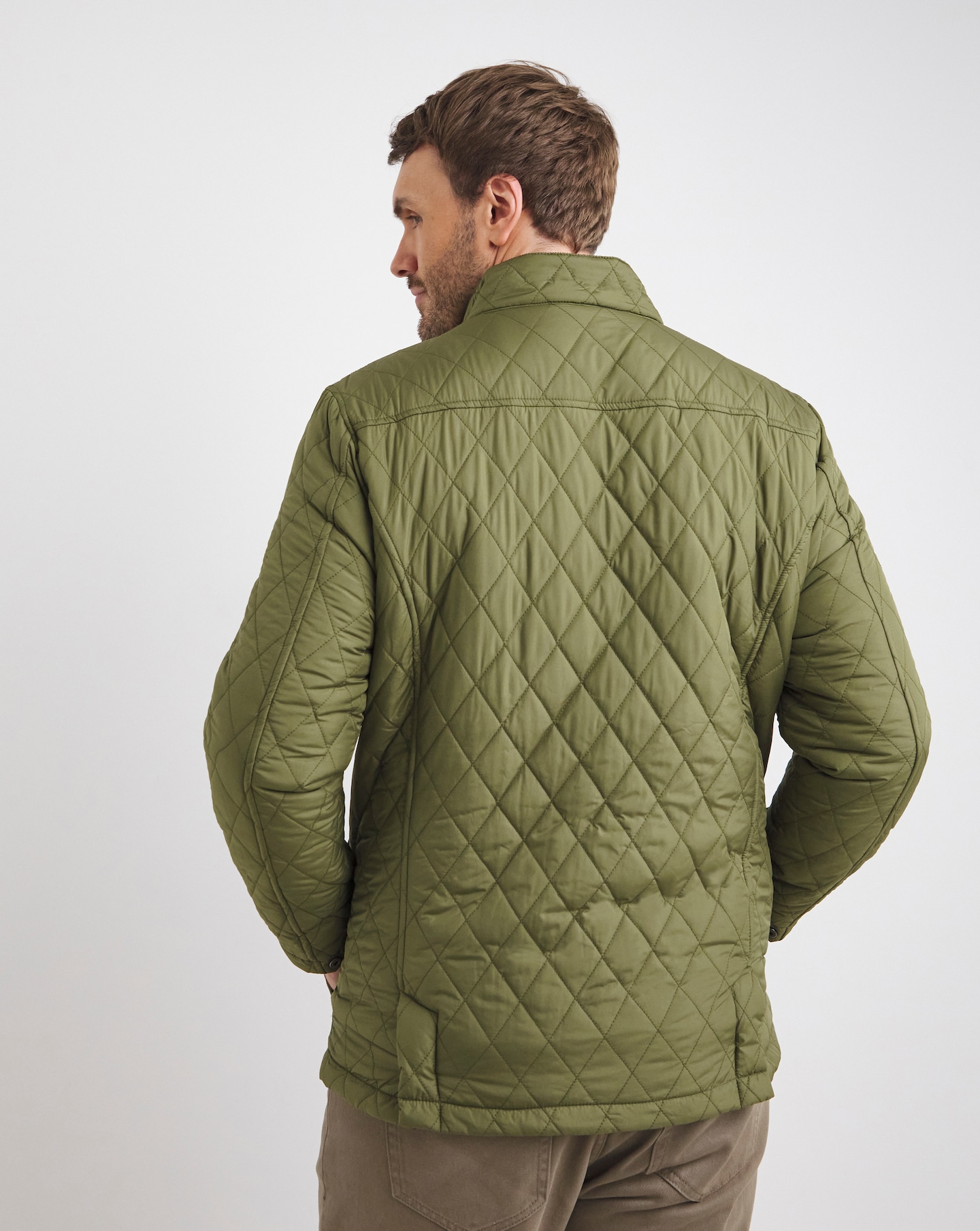 Quilted Worker Jacket Olive Jacamo