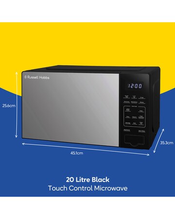 Russell Hobbs RHMT2005B 20L Black Touch Control Digital Microwave
