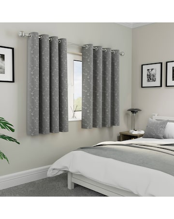 Tivoli Thermal Blackout Embroidered Eyelet Curtains