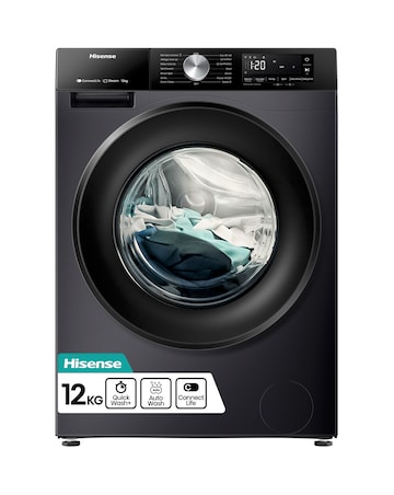 Hisense 3S Series WF3S1243BB3 WiFi-enabled 12kg 1400 Spin Washing Machine - Blac
