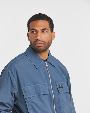 Calvin Klein Jeans Garment Dye Cotton Jacket - Vintage Indigo