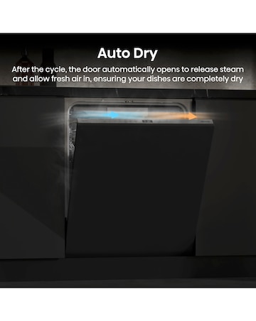 Hisense HV16CUK Fully Integrated Full Size Dishwasher 16 Place Settings Black