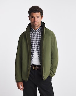 Barbour Reversible Fleece Jacket - Fern Green
