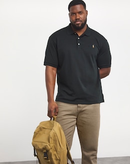 Polo Ralph Lauren Super Soft Black Cotton Short Sleeve Polo Shirt