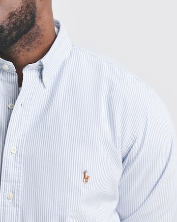 Polo Ralph Lauren Classic Long Sleeve Stripe Oxford Shirt - Blue/ White