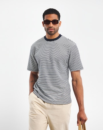 Relaxed Fit Textured Bretton Stripe Reg