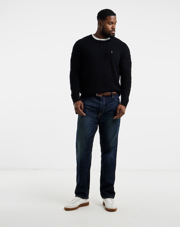Polo Ralph Lauren Wool Cashmere Mix Cable Jumper - Black