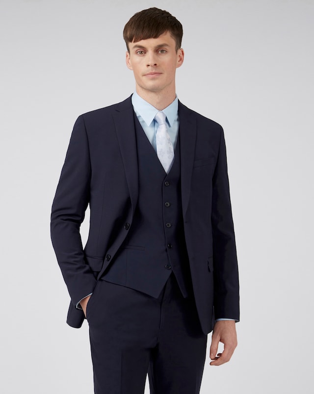 Ted Baker Slim Fit Panama Suit Jacket - Navy