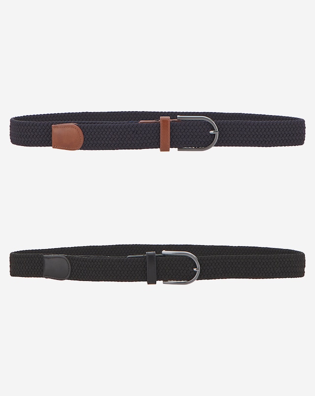 Pack Of 2 Canvas Belts