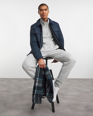 Navy Padded Shacket