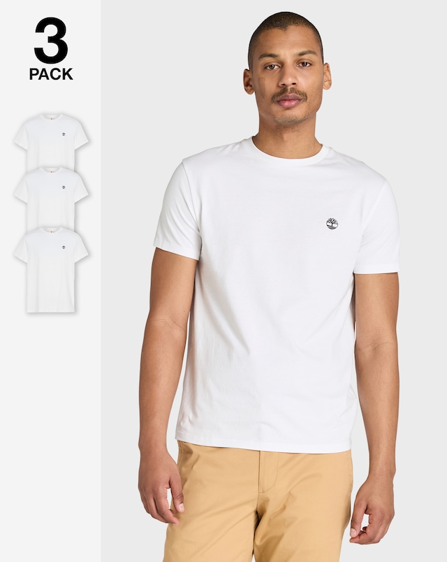Timberland Dunstan River 3 Pack T-Shirts - White