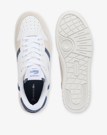 Lacoste T-Clip Set Leather Trainer - White/Dark Blue