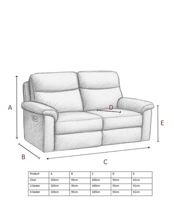 Aspire Corvan Leather Recliner 3 Seater