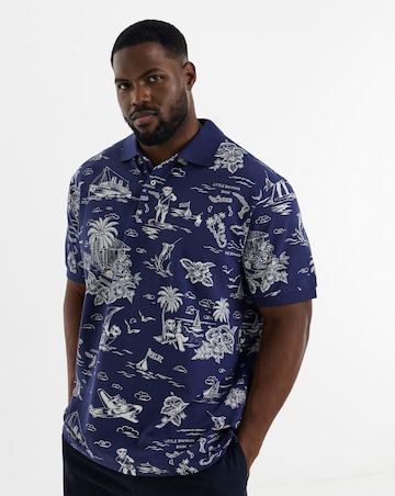 Polo Ralph Lauren Short Sleeve Printed Polo - Navy
