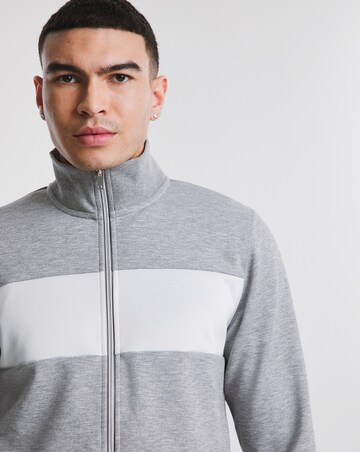 Colour Block Zip Funnel Sweatshirt Regular