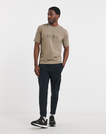 BOSS Short Sleeve Drop Needle Logo T-Shirt - Light Khaki