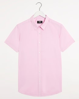 Pink Short Sleeve Formal Shirt Reg