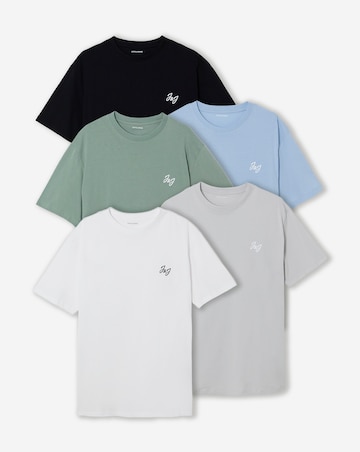 Jack & Jones Joseph 5 Pack Crew Neck T-Shirt