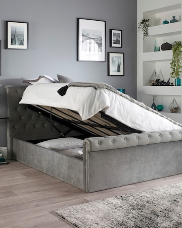 Aspire Chesterfield Side Lift Ottoman Bed