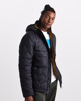 Barbour Re-Engineered Hooded Spey Quilted Jacket - Black