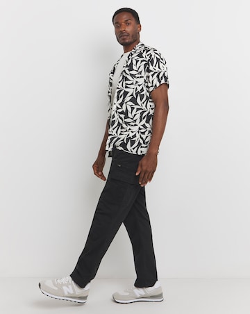 Mono Palm Printed Holiday Shirt