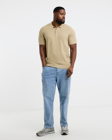 Jack & Jones Premium Riley Knitted Polo - Natural