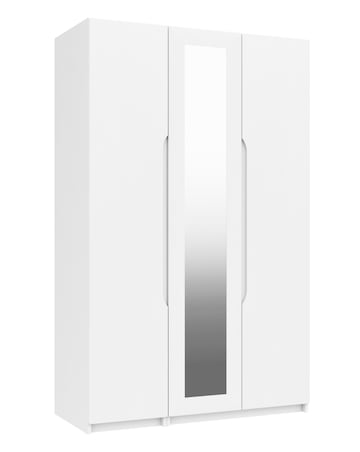 Sorrento High Gloss 3 Door Wardrobe with Mirror