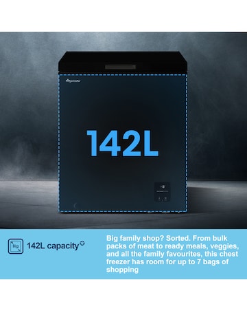 Fridgemaster MCF142EB 142L Chest Freezer - Black E Rated