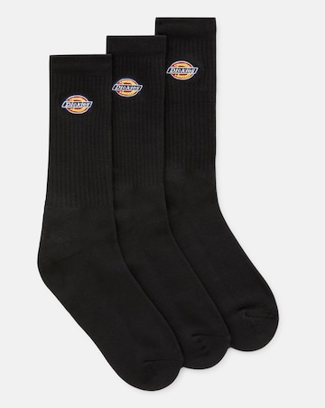 Dickies 3 Pack Valley Grove Socks - Black
