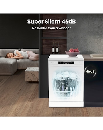 Hisense HS642D90WUK 14 Place Settings Dishwasher - White
