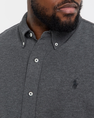 Polo Ralph Lauren Long Sleeve Stretch Mesh Shirt - Grey