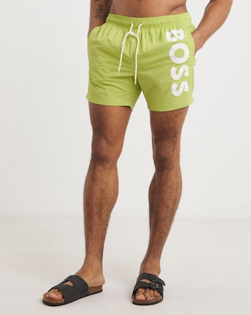 BOSS Octopus Large Logo Swim Short - Lime
