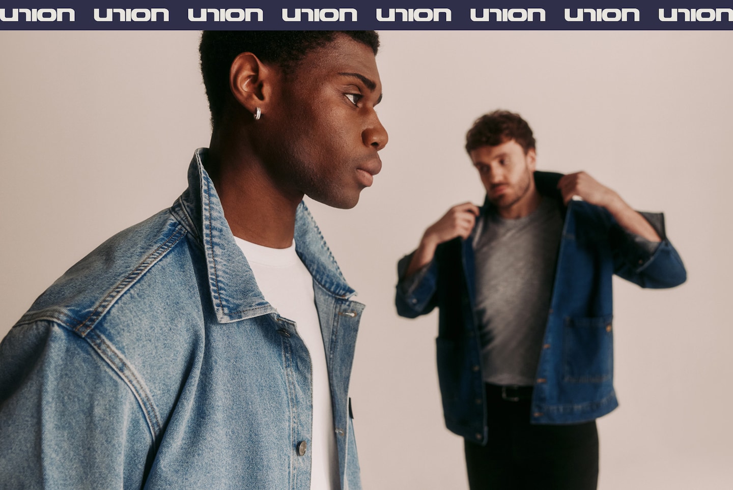 Models wear Union denim