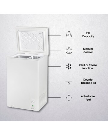 Abode A99CF0E1W Chest Freezer 99L - White