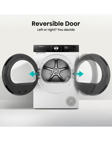 Hisense 3S Series DH3S802BW3 WiFi-enabled 8kg Heat Pump Tumble Dryer - White