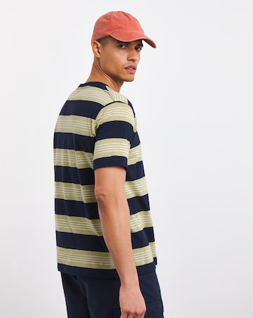 Armor Lux Striped Crew Neck T-Shirt - Navy